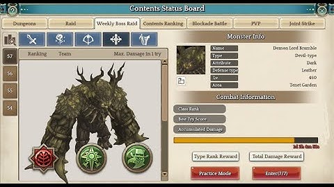 Weekly Boss Raid #57 - Bramble / Tree of Savior