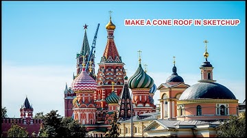 Make a cone roof in Sketchup with only amazing 3 steps