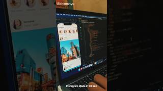 😱 Instagram app UI using React Native 🔥 #reactnative #instagramui #coding #codepen