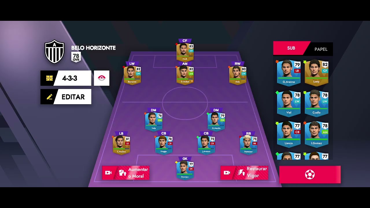 Estreia do brasileirão no football legue 26mobile com galo mineiro.