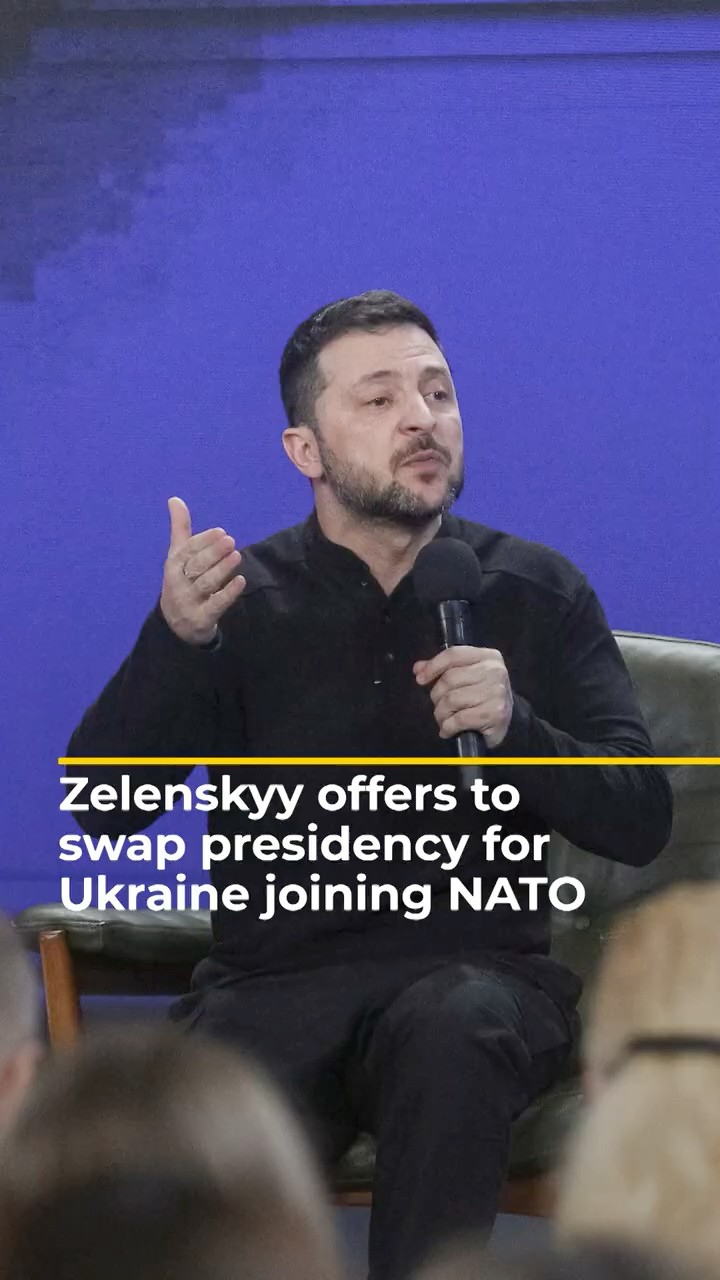 Zelenskyy offers to swap presidency for Ukraine NATO membership | AJ #shorts