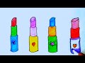 How To Draw Lipstick_Learn The Colors Name For Kids_Painting & Coloring For Kids, Toddler