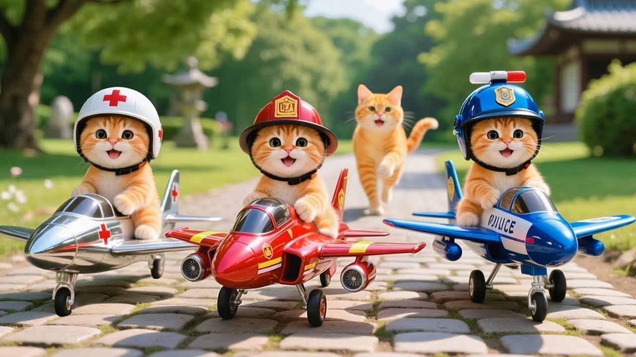 Mama Cat and Ginger Kitten Harvest Grapes to Make Kitten’s Waterpark Dream Come True 🍇💦🐾