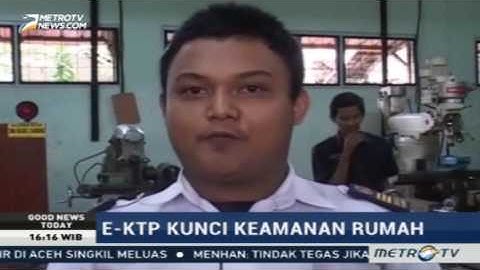 Sistem Keamanan Kunci Pintu Otomatis Gunakan E-KTP