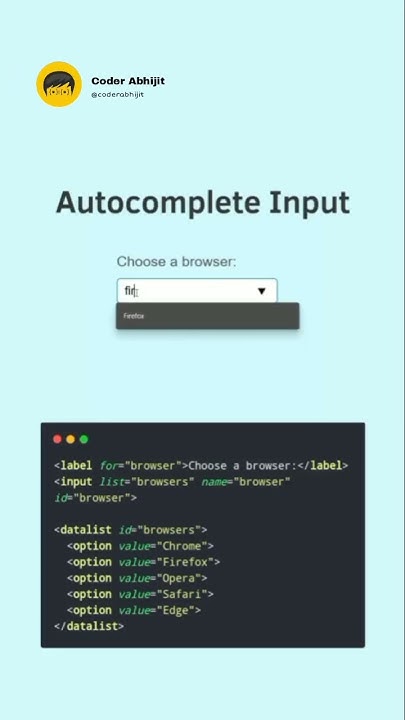 HTML & CSS Autocomplete Input #shots #input #autocomplete #css # ...