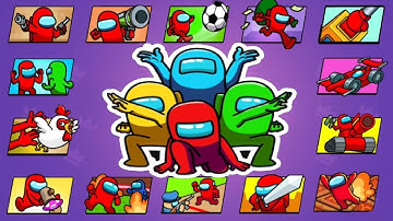 1 2 3 4 Player in House Party - Mod APK All Minigames Among Us Tournament Android, IOS