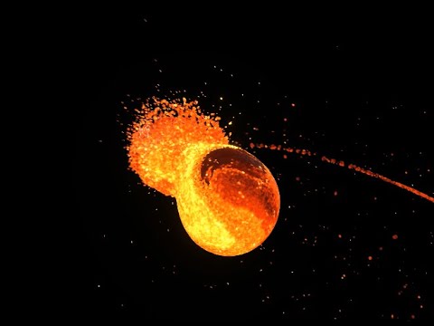 4K 60fps 1 Million Particle Moon Formation Simulation