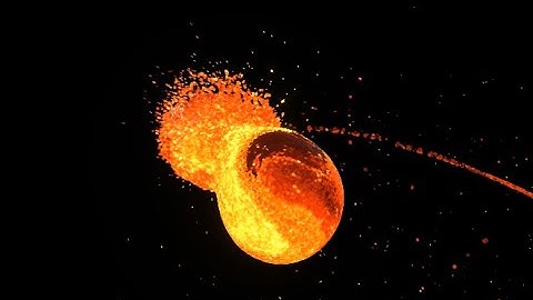 [4K 60fps] 1 Million Particle Moon Formation Simulation