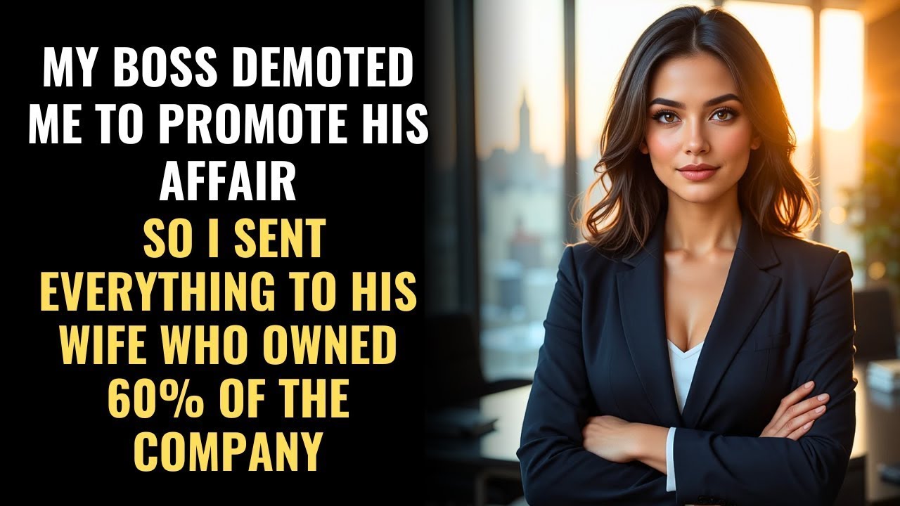 MY BOSS DEMOTED ME TO PROMOTE HIS AFFAIR SO I SENT EVERYTHING TO HIS WIFE WHO OWNED 60%OFTHE COMPANY