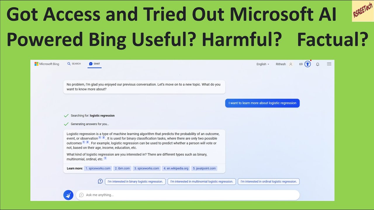 Got Access and Tried Out Microsoft AI Powered Bing Useful? Harmful? Factual?