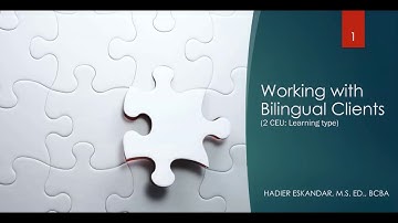 English-Working with Bilingual Clients CEU Recorded Event