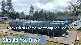Intex 18ft X 9ft X 52in Ultra Frame Rectangular Pool Set - Review 2023