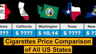 All 50 US States Cigarettes Price Comparison 2023 by inforaa 1,023 views 9 months ago 4 minutes, 10 seconds