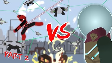 Spider-Man VS Mysterio Stickman Animation Part 2 | Stick Nodes | Pioneer Animations