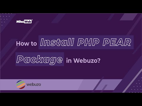 How to Install PHP PEAR Package in Webuzo? | MilesWeb