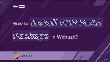 How to Install PHP PEAR Package in Webuzo? | MilesWeb