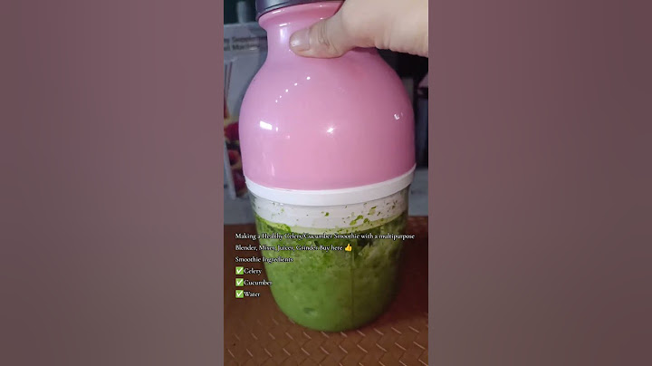 Making a Healthy Celery/Cucumber Smoothie with a multipurpose Blender