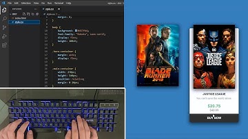 ASMR Programming - How to Make Movie Ticket Hover Effect with HTML and CSS - No Talking