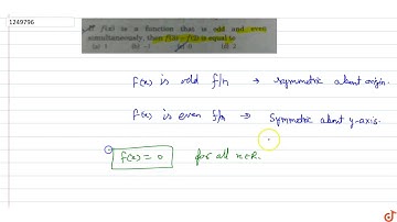 If `f(x)` is a function that is odd and even simultaneously, then `f(3)-f(2)` is equal to