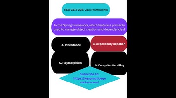 ITSW 3173 D287 Java Frameworks