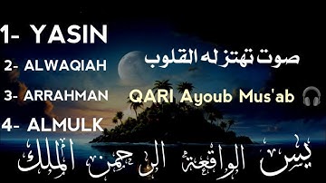 سورة يس، الرحمن، الواقعة، الملك بصوت يخطف القلوب (القارئ أيوب مصعب)