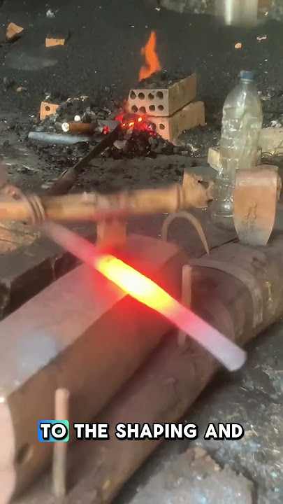 Title: The Process of Cutting Drill Steel for Knife Blade Making #cuttingskills #workshop #process