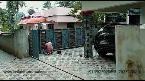 Sliding Folding Gate Installed in Kollam #insightautomations #foldingslidinggate