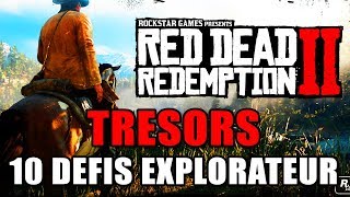 RED DEAD REDEMPTION 2 : 100% 10 DÉFIS EXPLORATEUR + TOUS LES TRÉSORS & CARTES ( guide )