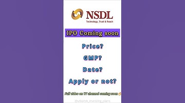 NSDL IPO coming soon 🔥#ipo #nsdl #nsdl_ipo #sharemarket #sharemarketnews #sharemarkettoday #shares