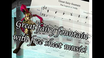 Great Fairy Fountain piano - the legend of Zelda with free sheet music [FREE SHEET MUSIC]