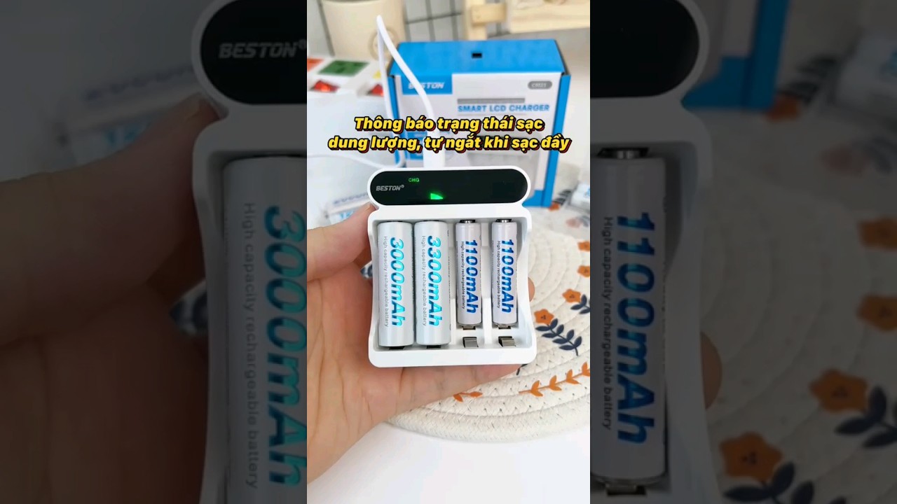 Pin sạc AA AAA 1.2V Beston thay thế pin con thỏ; tái sử dụng nhiều lần ...