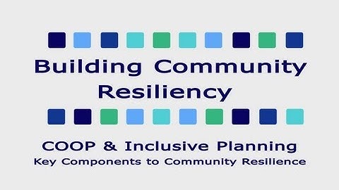 Building Community Resilience: with closed captioning