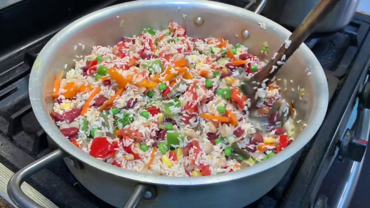 Making vegetable rice YouTube
