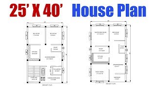 25 X 40 Feet House Plan घर क नक स 25 फ ट X 40 फ ट Ghar Ka Naksha Youtube