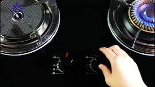 Table Top And Built-in Dual-use Tempered Glass Surface Material 2 Burner Gas Cooktops