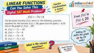 Linear Functions : Can You Solve This Digital SAT Math Problem