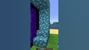 Creeper Portal Design in Minecraft Tutorial #shorts