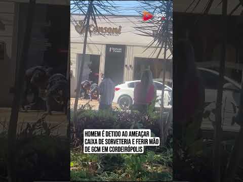 Homem é detido ao ameaçar caixa de sorveteria e ferir mão de GCM em Cordeirópolis