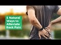 Scripps health natural ways to alleviate back pain