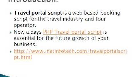 Travel portal script, PHP Travel Portal Script