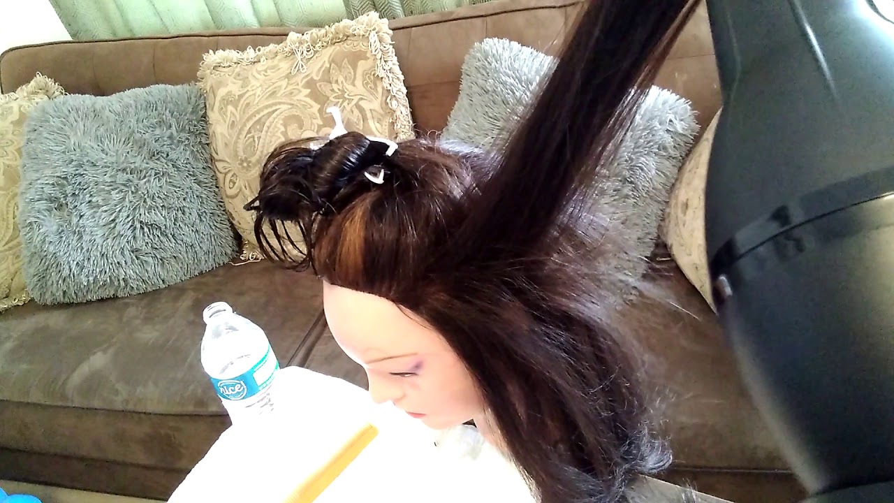 How to blow out braidless extension. YouTube