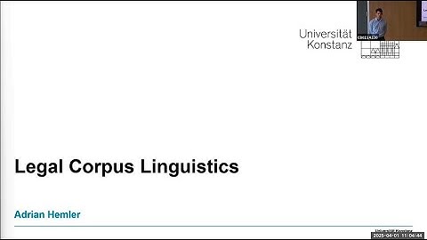 Dr Adrian Hemler, Law and Corpus Linguistics