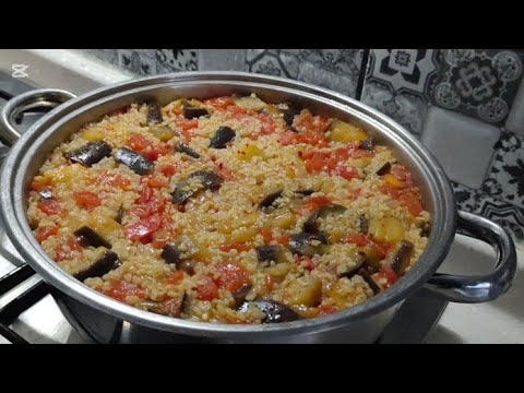 Etli Aratmayacak Patlıcanlı Domatesli Bulgur Pilavı Tarifi @NefisYemekTarifleri Etli Aratmayacak Patlıcanlı Domatesli Bulgur Pilavı Tarifi @NefisYemekTarifleri