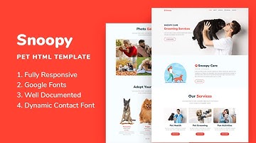 Snoopy - Pet HTML Template | Bootstrap Template