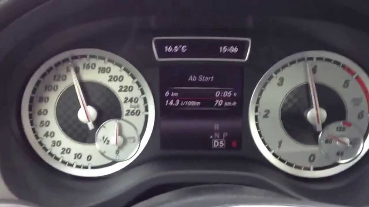 Mercedes A 220 CDI 0-100 km/h acceleration (170 PS)