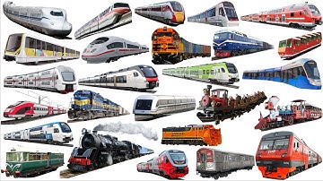 TRAINS Name Sounds | Railway Vehicles - Trains and Subways | Learning Types of Trains