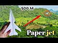 DIY - How easy way to make a paper airplane that flies over 500 M | Airplane jet-15