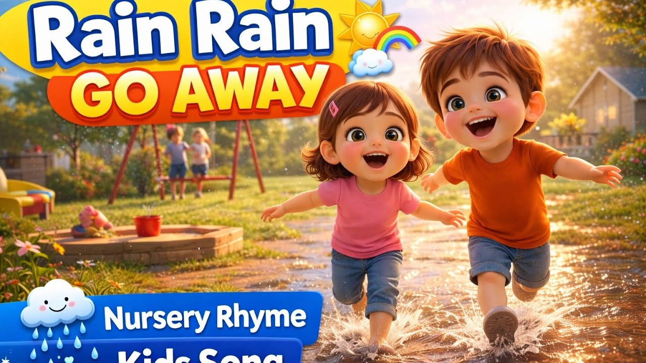 Rain Rain Go Away ☔🌈 | Kids Nursery Rhyme | Happy Rain Song | 3D Animation for Children