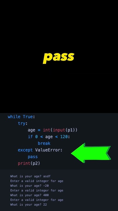 Ask for user input until user enters valid info in Python #python # ...