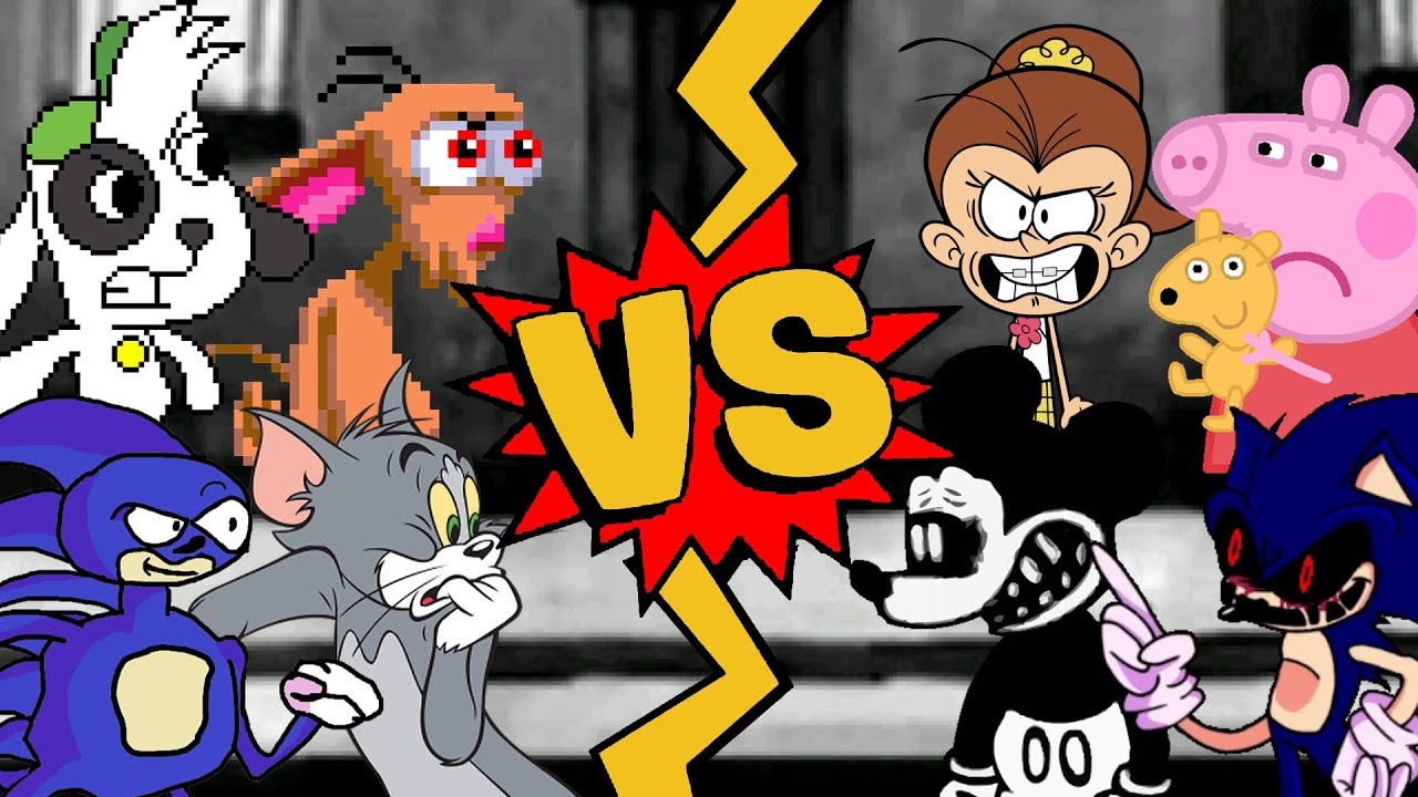 M.U.G.E.N Battles | Doki/Tom/Ren Höek/Sanic vs Sonic.EXE/Suicide Mouse/Peppa Pig/Luan Loud